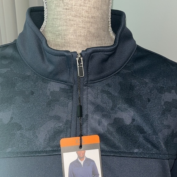 New Men's Pebble Beach Blue Performance 1/4 Zip Pullover Size XXL - Picture 6 of 9